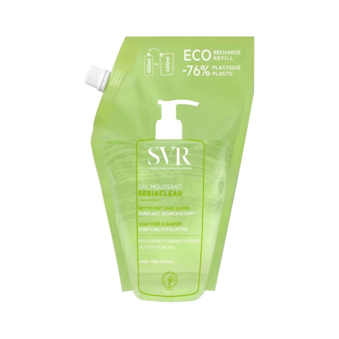 SVR Sebiaclear Gel de Limpeza Purificante Eco-Refill 400ml - Para Pele com Tendência Acneica