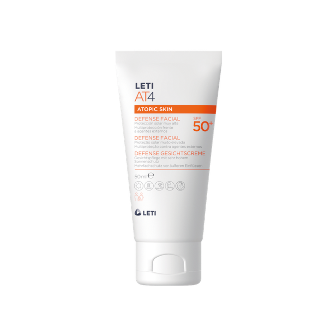 LETI AT4 Defense Facial SPF50+  50ml - Proteção Diária da Pele Sensível