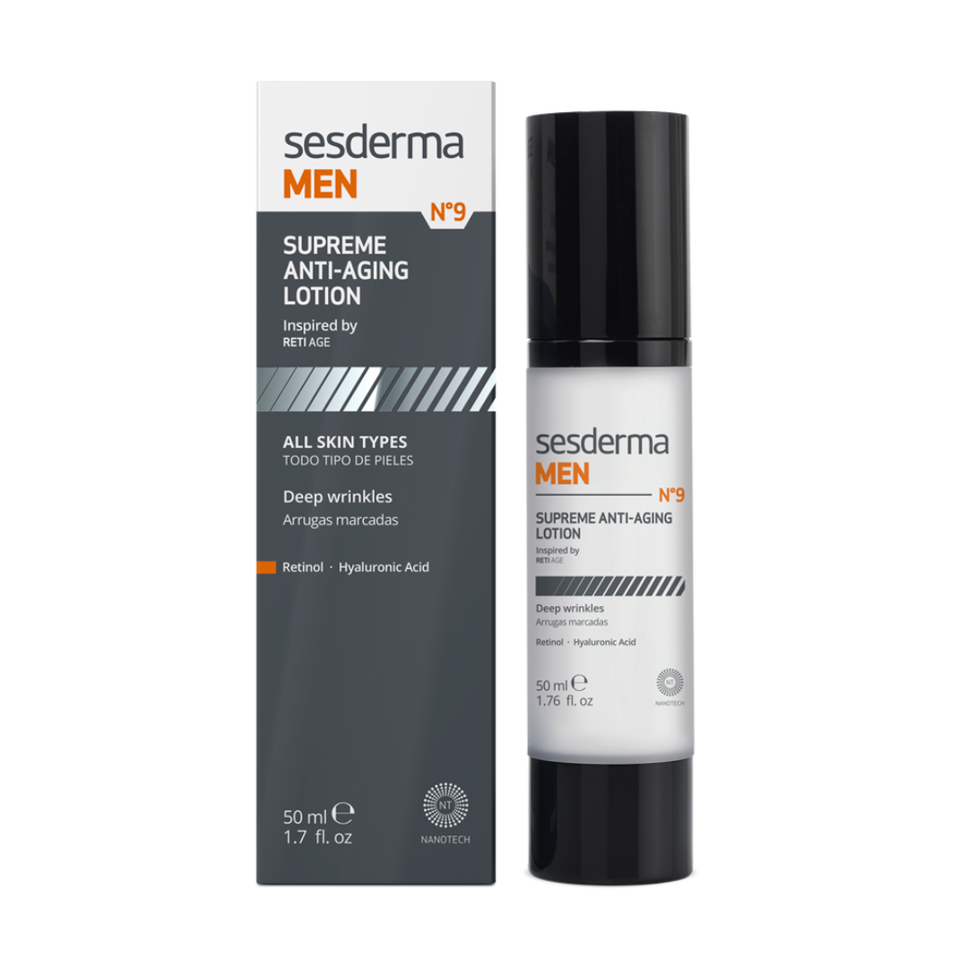 Sesderma Men N9 Supreme Antiaging Lotion 50ml - Fórmula Antienvelhecimento Avançada para uma Pele Mais Jovem e Revitalizada