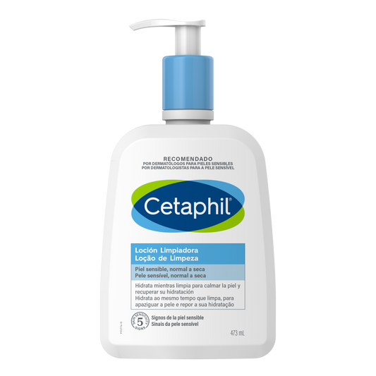 Cetaphil Loção de Limpeza 473ml - Limpeza Suave e Hidratação para Pele Sensível