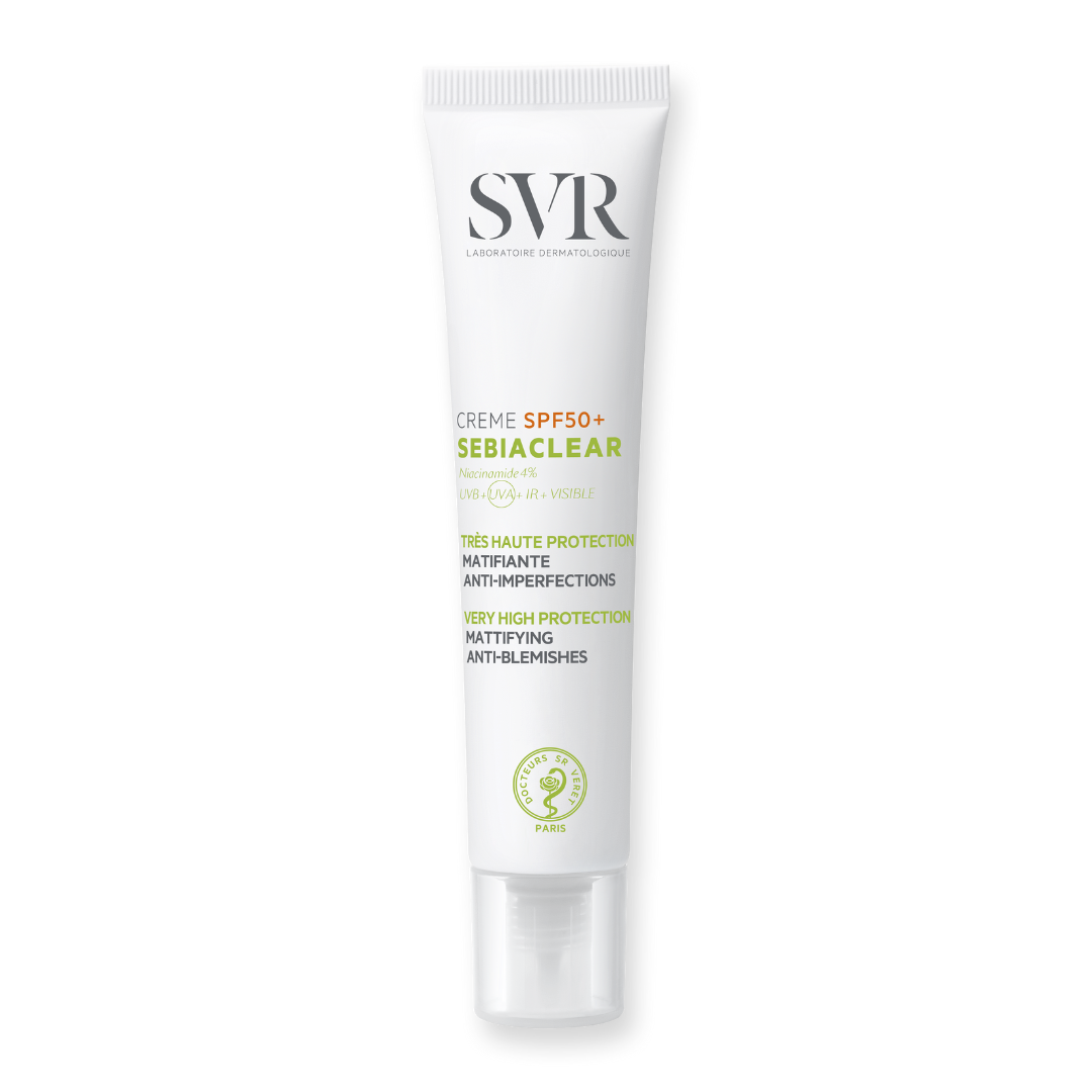 SVR Sebiaclear Creme SPF50 40ml: Proteção Solar Matificante para Pele Oleosa com Tendência Acneica