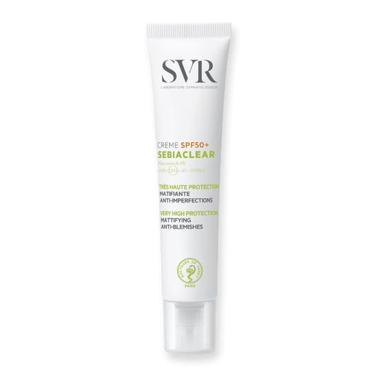 SVR Sebiaclear Creme SPF50 40ml: Proteção Solar Matificante para Pele Oleosa com Tendência Acneica