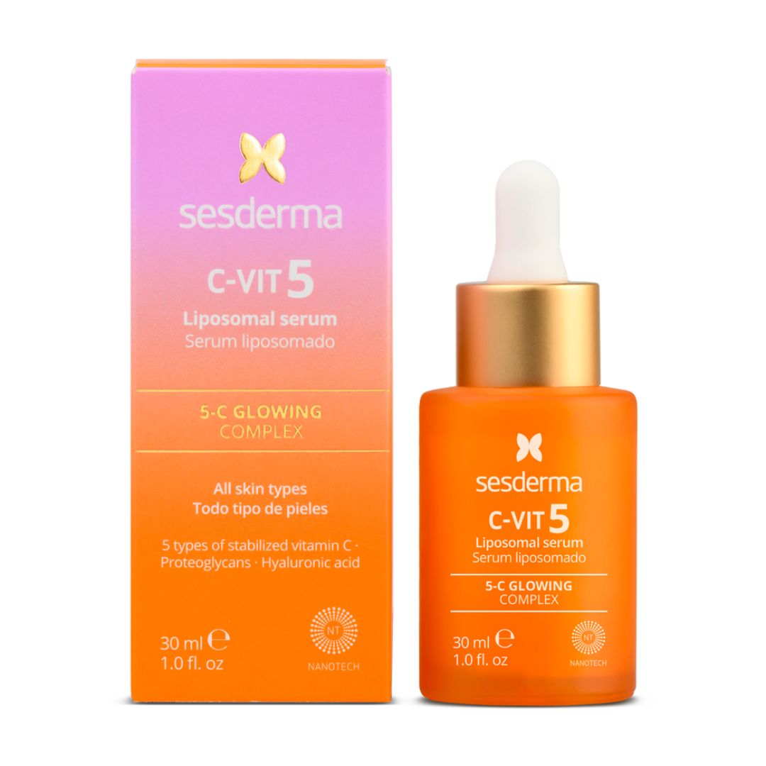 Sesderma C-VIT 5 Liposomal Serum 30ml - Sérum Revitalizante com Cinco Tipos de Vitamina C para uma Pele Radiante e Rejuvenescida