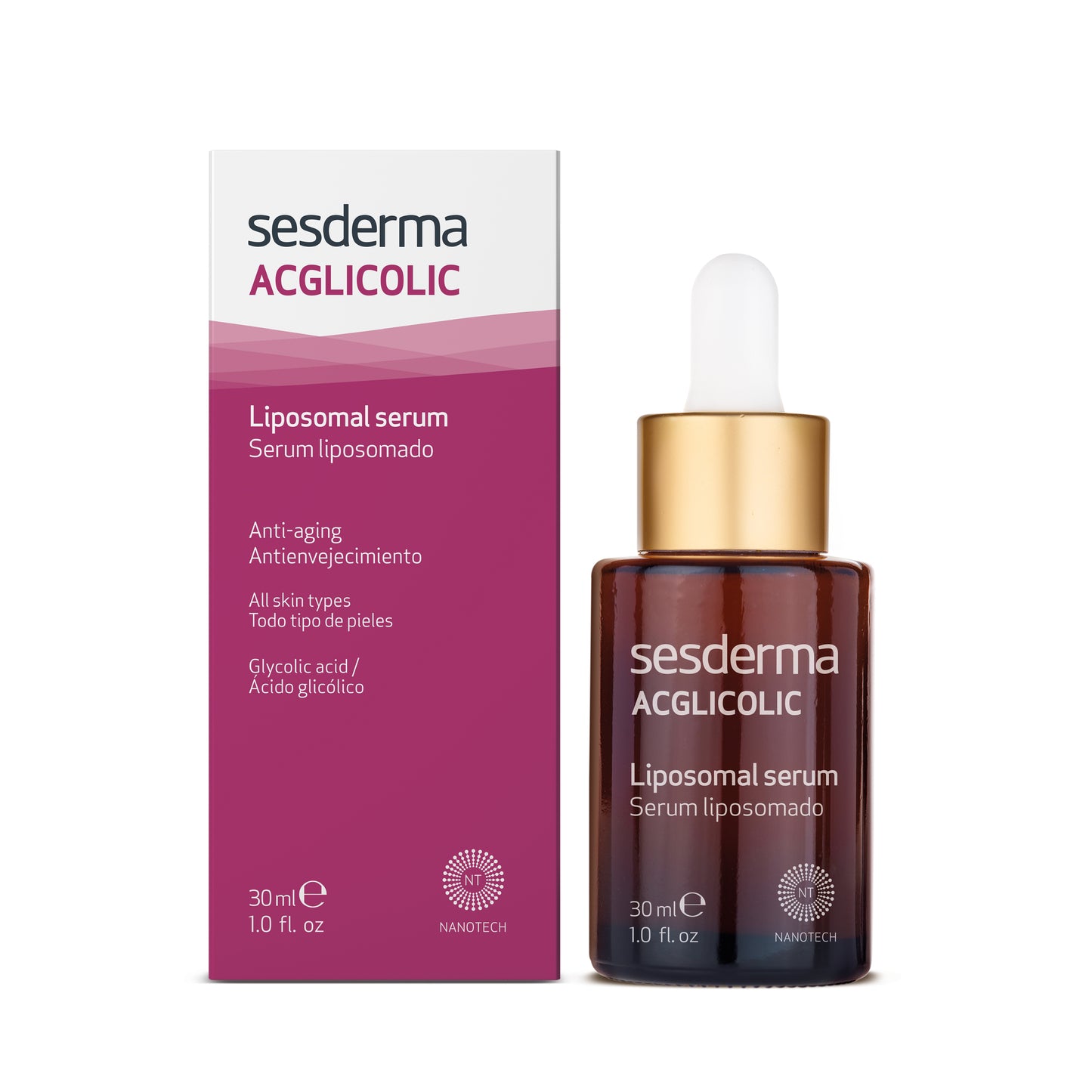 Sesderma Acglicolic Liposomal Sérum 30ml - Reduz Rugas e Manchas, Hidratação Profunda