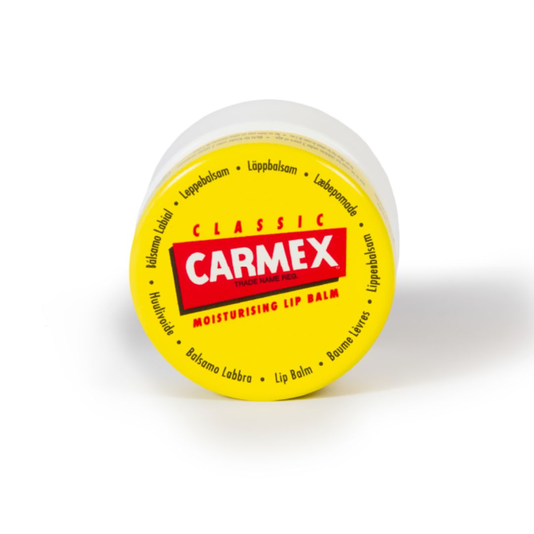 Carmex Bálsamo Hidratante Labial Boião 7,5g - Nutre, Regenera e Protege os Lábios Secos com Manteiga de Cacau e Cera de Abelha