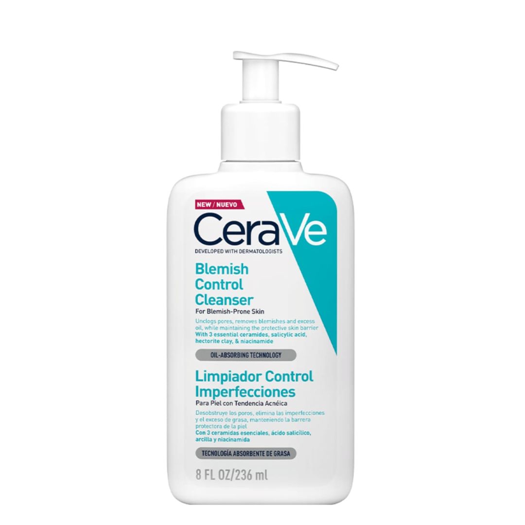 Cerave Blemish Control Cleanser Gel Limpeza Anti-Imperfeições 236ml: Purificação Profunda para Pele Oleosa com Tendência Acneica