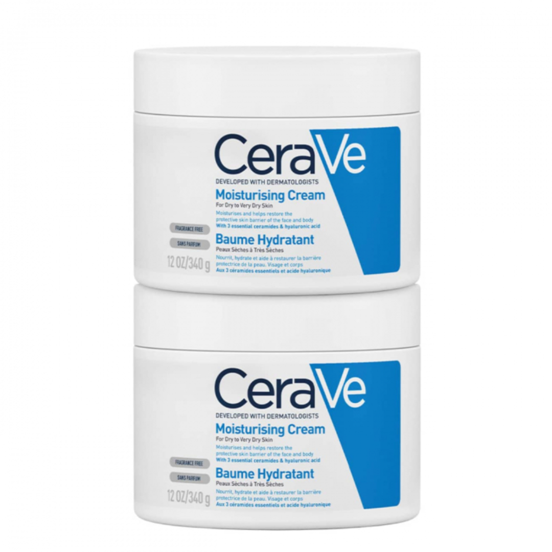 Cerave Duo Creme Hidratante 2x340g: Hidratação Máxima para Pele Seca e Muito Seca