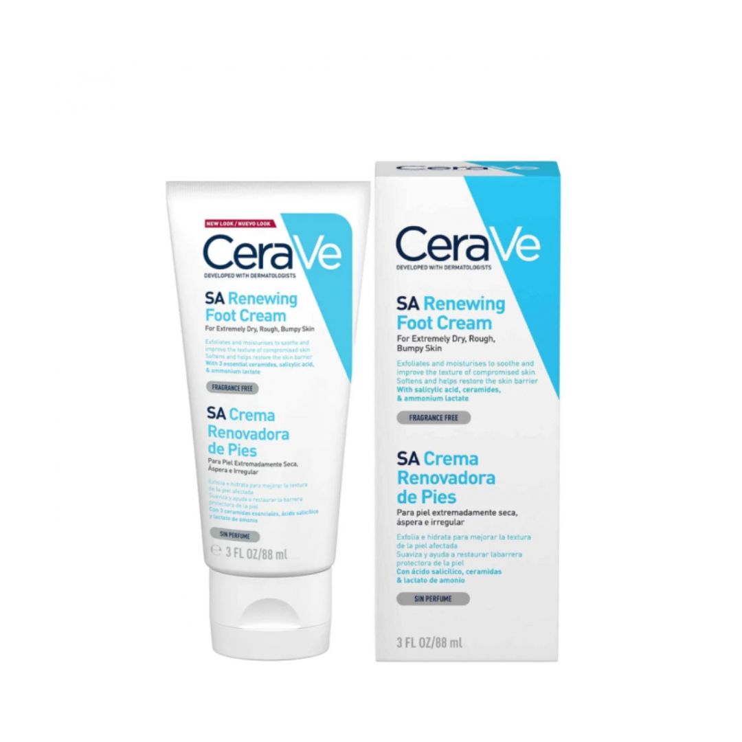 Cerave SA Renewing Foot Cream 88ml - Creme Hidratante e Reparador para Pés