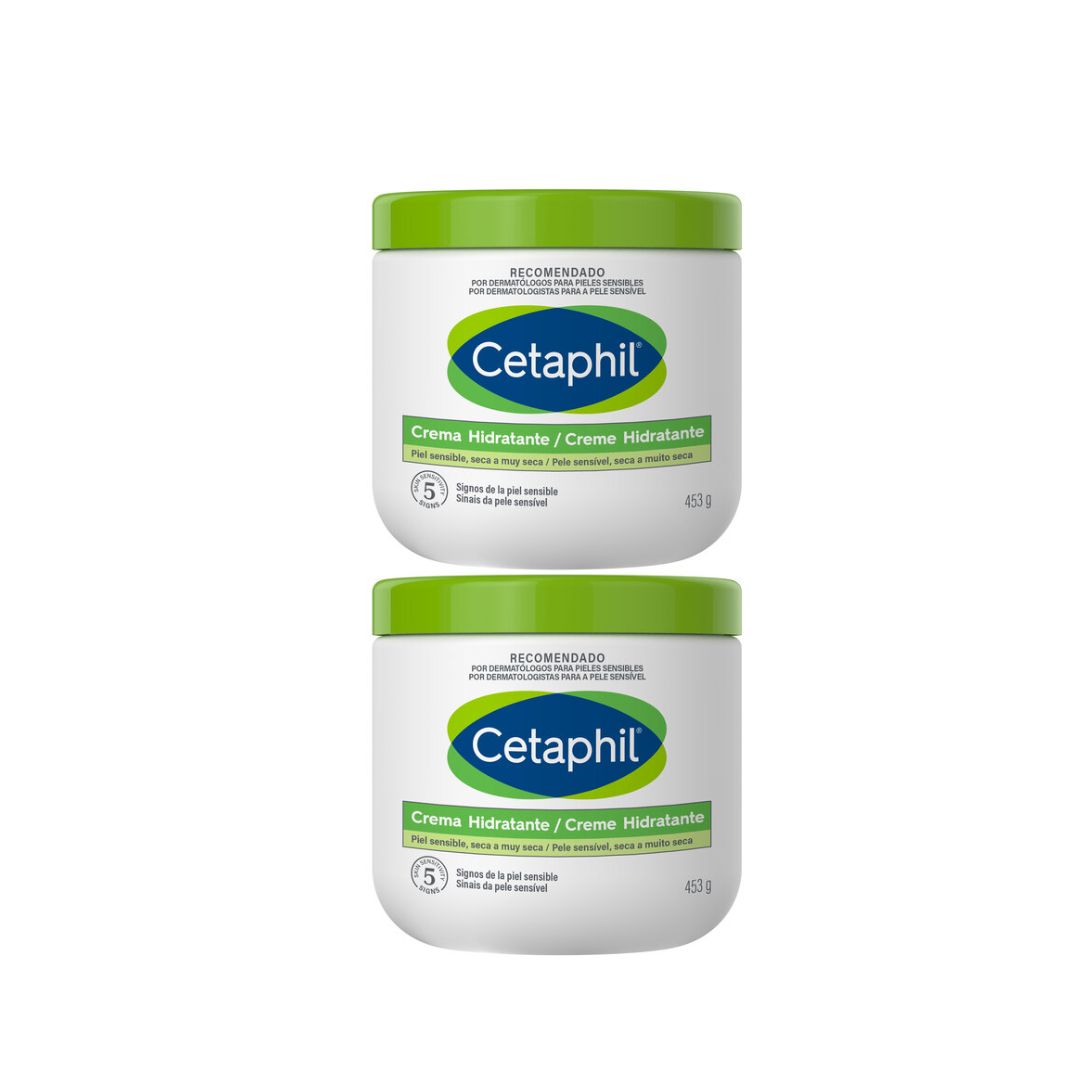 Cetaphil® Creme Hidratante Pack 2 x 453g- Hidratação Intensa para Pele Sensível e Seca