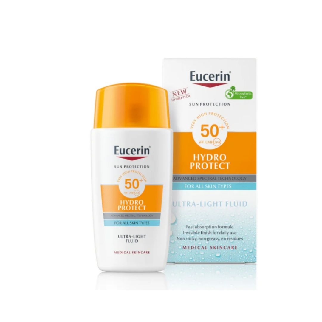 Eucerin Sun Hydro Protect Fluido Ultra-Light SPF50+ 50ml: Proteção Solar Avançada e Textura Ultraleve