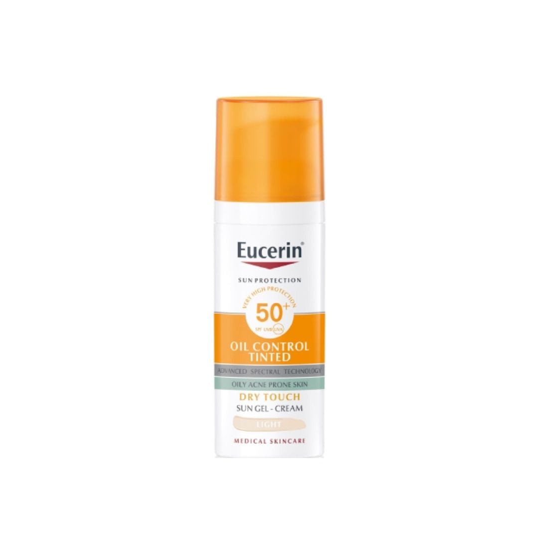 Eucerin Sun Oil-Control Cor Gel-Creme SPF50+ Tom Claro 50ml: Proteção Solar, Efeito Anti-Brilho e Cor Uniforme