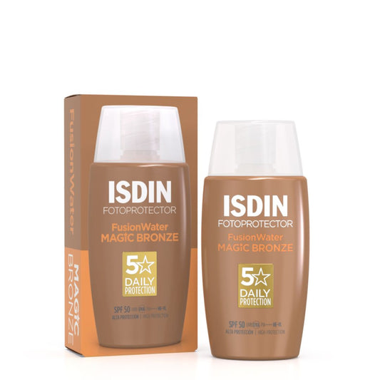 Isdin Fotoprotector Fusion Water Color Bronze FPS50 50ml: Proteção Solar com Cor para Pele Escura