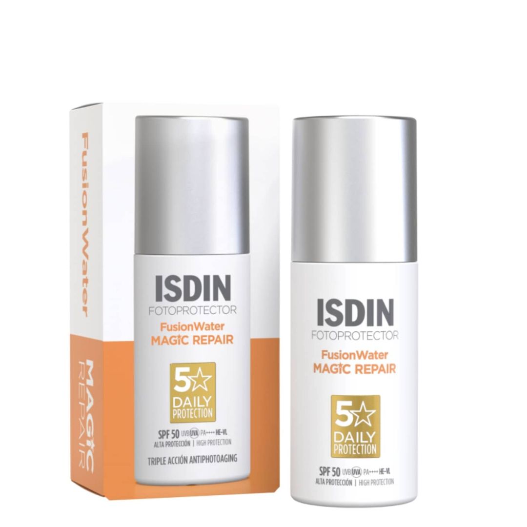 Isdin Fotoprotector Fusion Water Magic Repair SPF50 50ml: Proteção Solar e Reparação de Danos