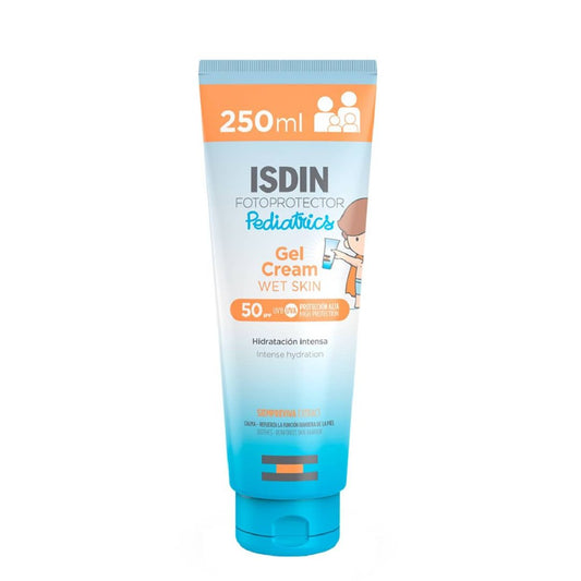 Isdin Fotoprotector Pediatrics Gel Creme Wet Skin SPF50 250ml: Proteção Solar para Pele Sensível de Bebés e Crianças