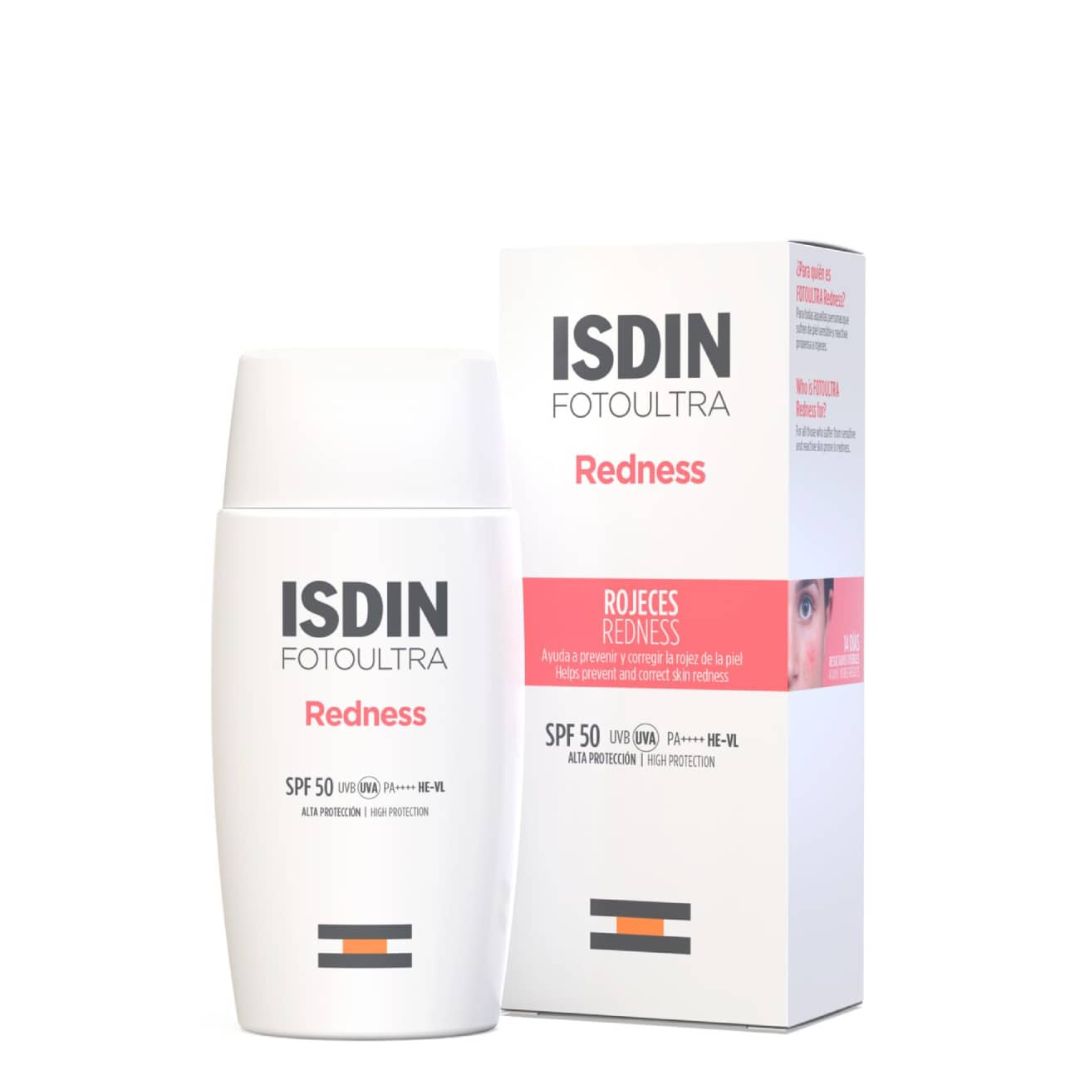 Isdin Fotoultra Redness SPF50 Antivermelhidão 50ml: Proteção Solar e Correção de Vermelhidão