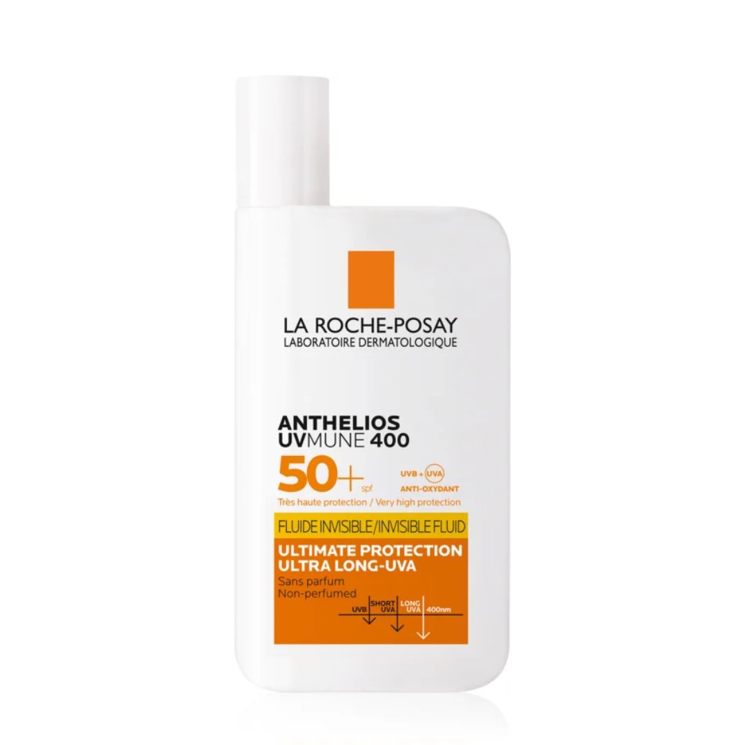 La Roche-Posay Anthelios UVmune 400 SPF50+ Fluido Invisível 50ml - Proteção Solar para Pele Normal a Mista e Sensível