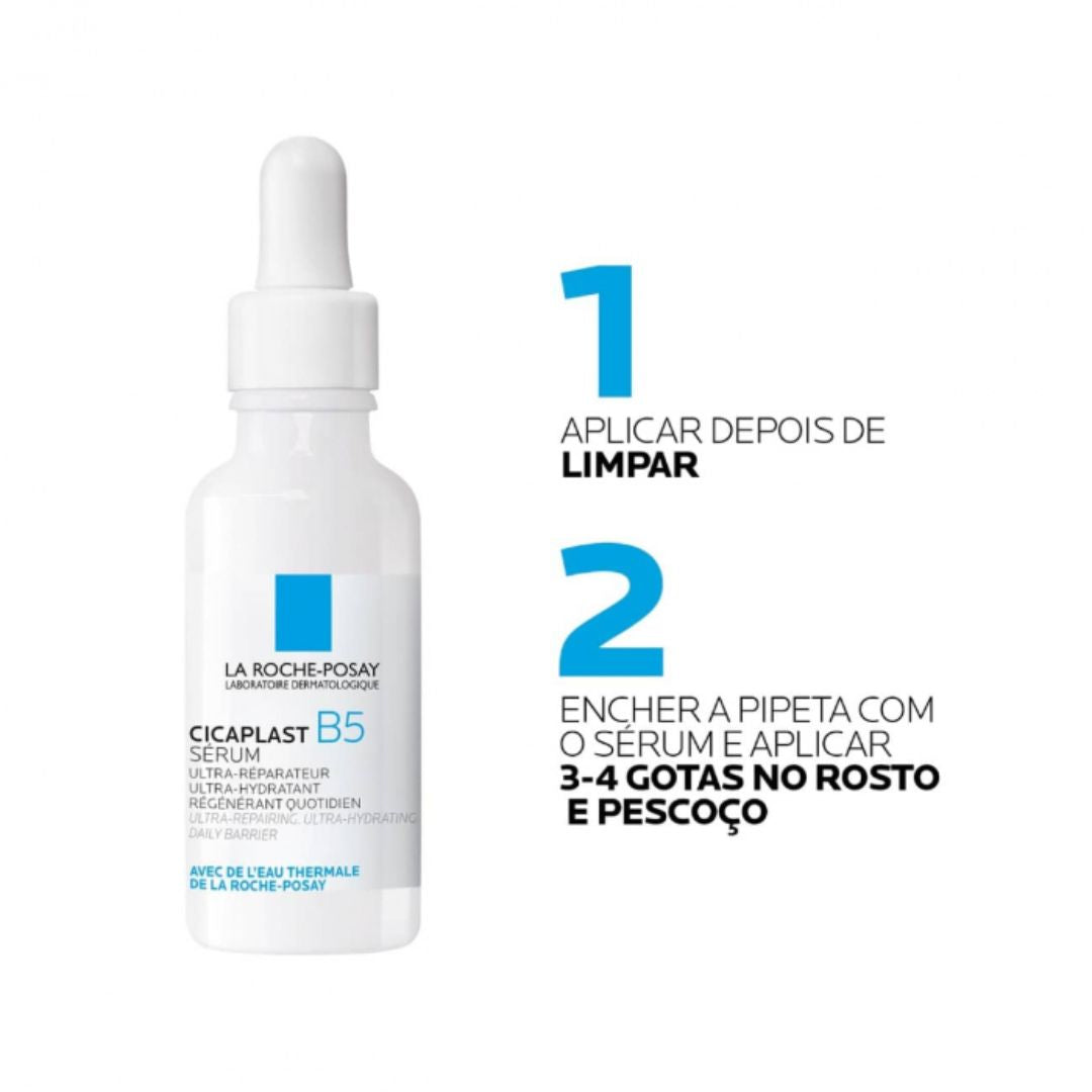 La Roche-Posay Cicaplast B5 Sérum 30ml - Sérum Reparador e Hidratante para Pele Desidratada