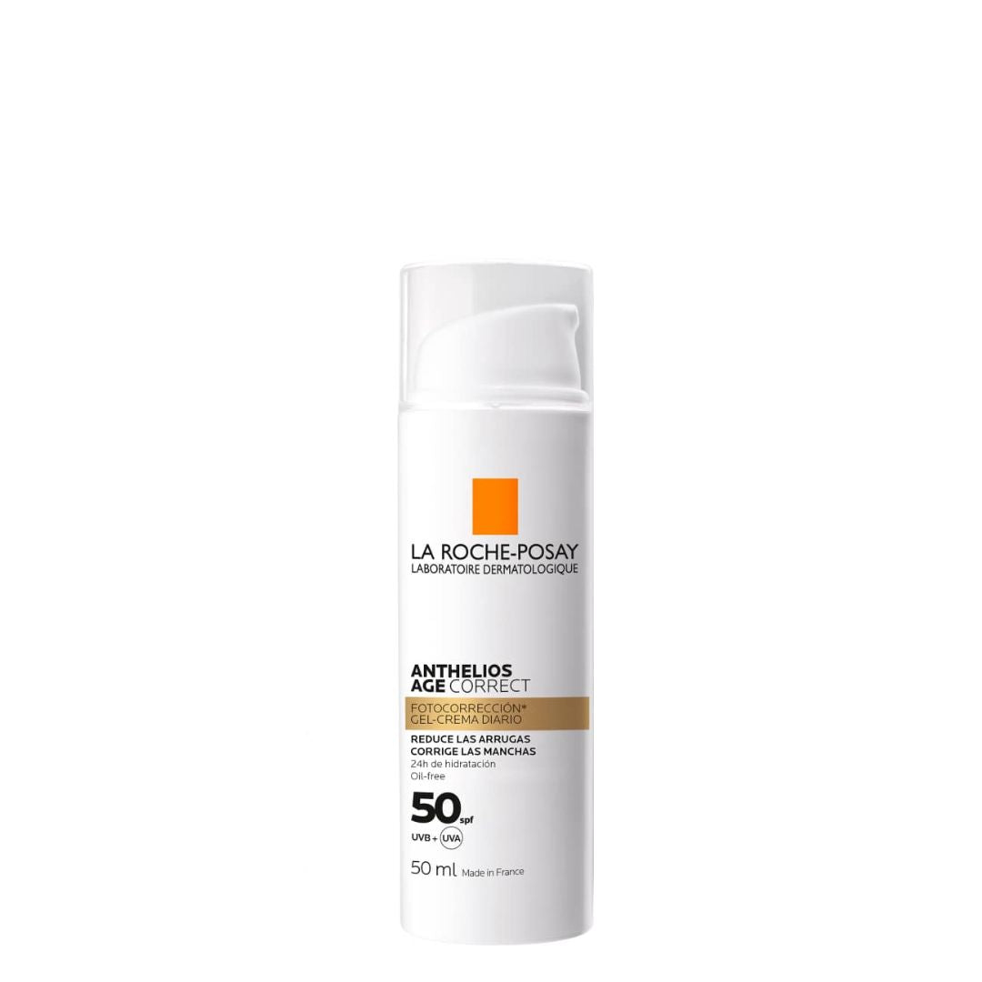 La Roche-Posay Anthelios Age Correct SPF50 Gel-Creme 50ml - Protetor Solar Hidratante Antienvelhecimento para Todos os Tipos de Pele