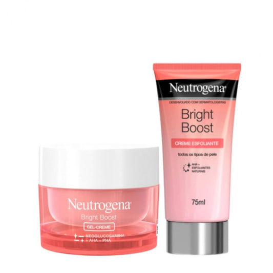 Neutrogena Coffret Bright Boost Gel-Creme 50ml + Oferta Creme Esfoliante 75ml: Luminosidade e Renovação para a Pele