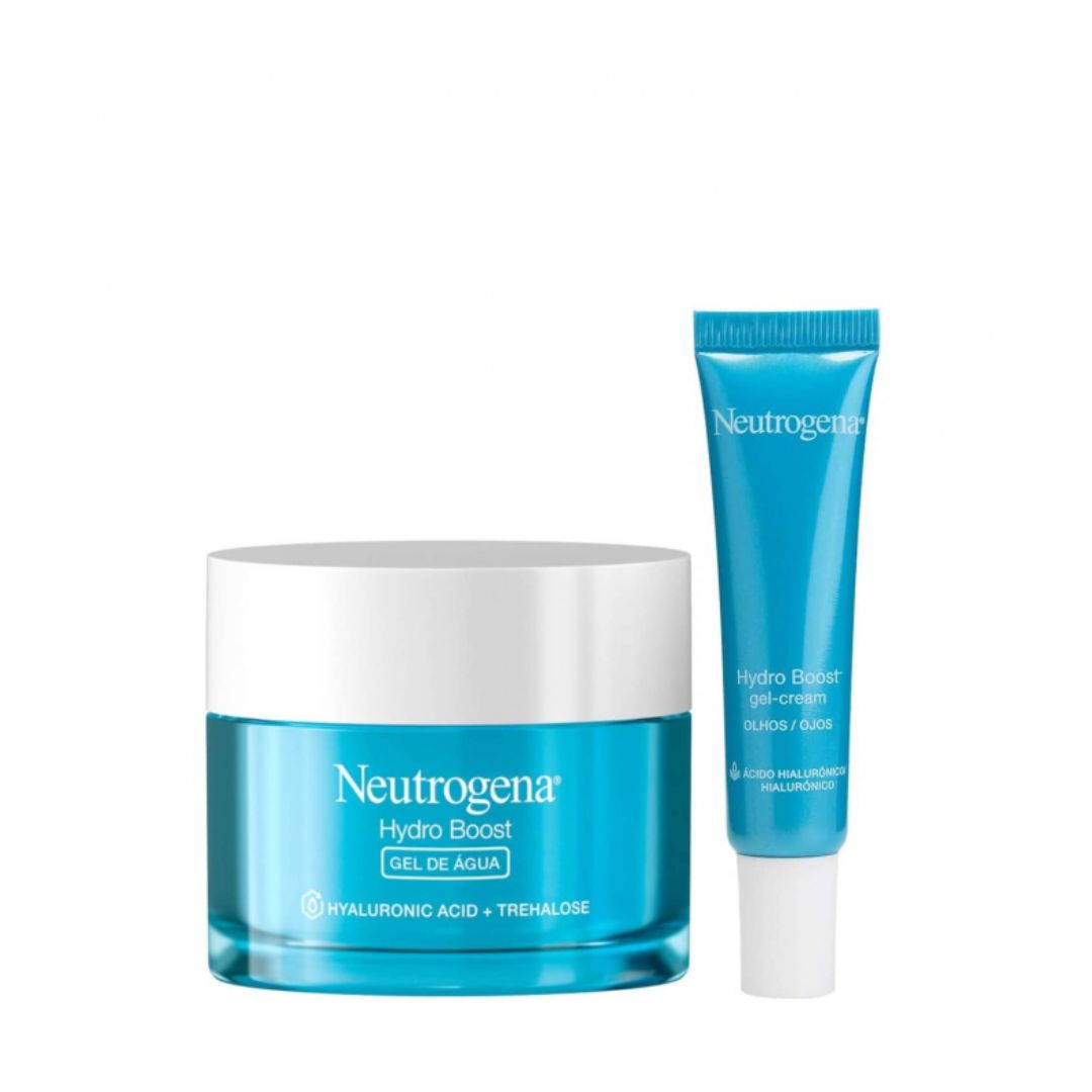 Neutrogena Hydro Boost Coffret Gel-Água + OFERTA Gel-Creme Olhos: Hidratação Intensa para o Rosto e Contorno dos Olhos