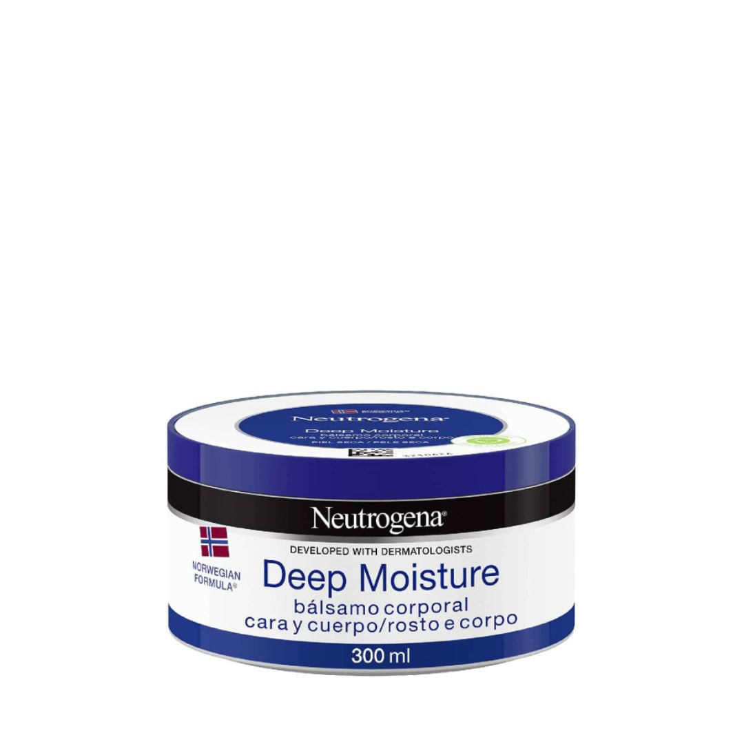 Neutrogena Deep Moisture Bálsamo Hidratante Rosto e Corpo 300ml - Hidratação Profunda para Pele Seca