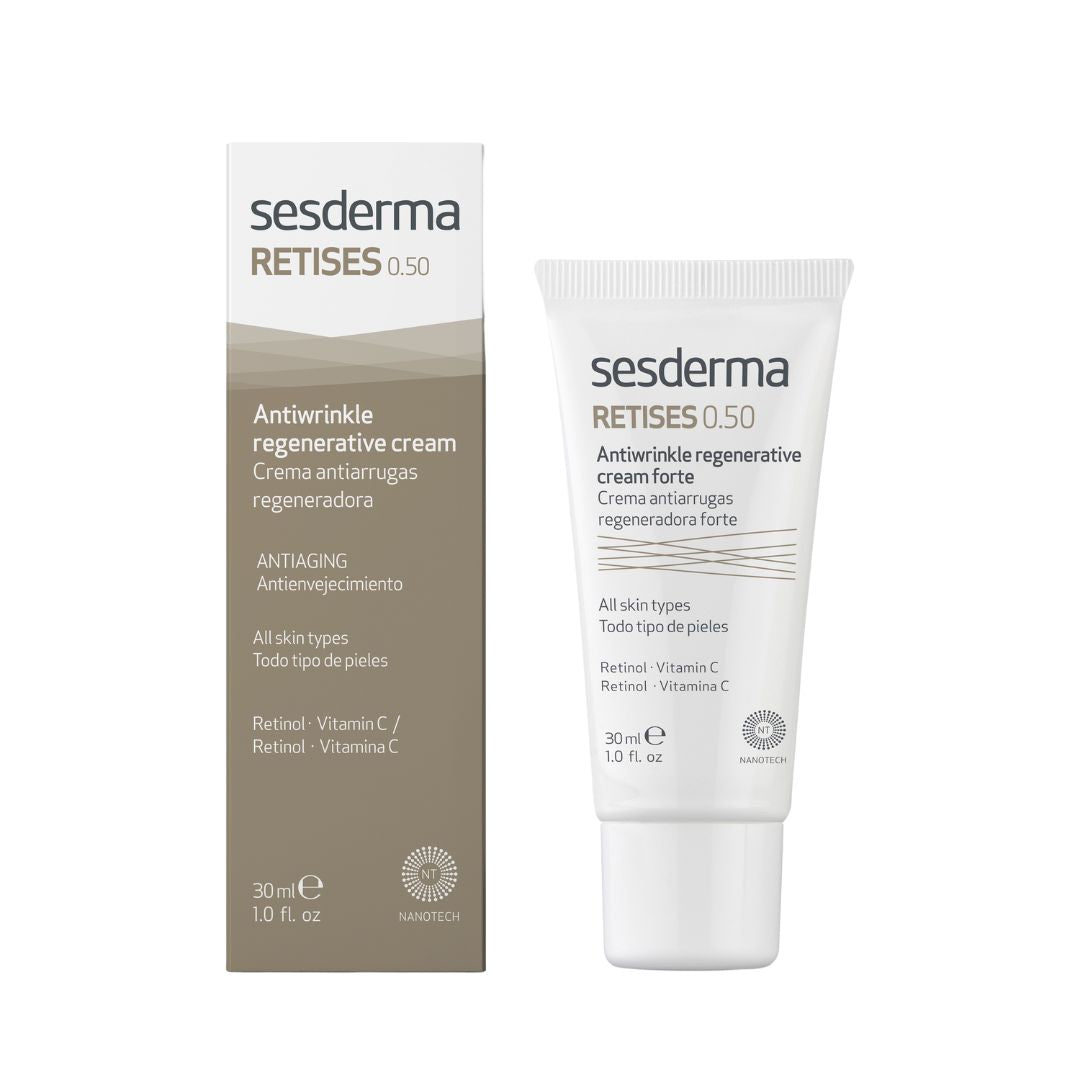 Sesderma Retises Creme 0,50 30ml: Tratamento Intensivo com Retinol Puro para Rugas, Estrias e Melasma.