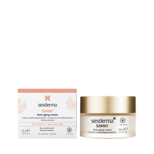 Sesderma Samay Creme Antienvelhecimento 50ml: Luxo e Tratamento para Peles Sensíveis.