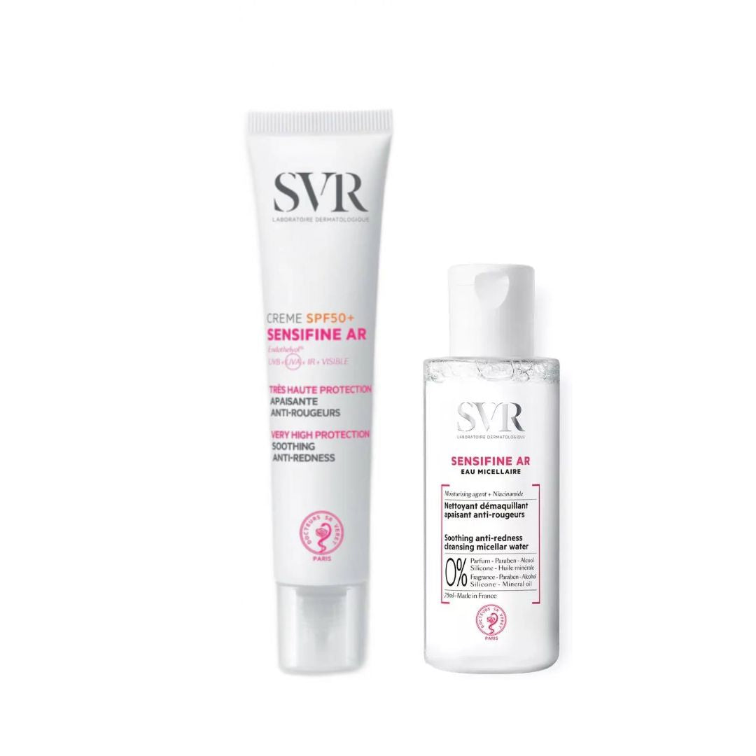 SVR Sensifine Pack AR Creme SPF50+ 40ml + Oferta Água Micelar 100ml - Proteção e Conforto para Pele Sensível