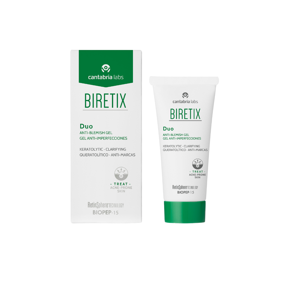 Cantabria Biretix Duo Gel Anti-Imperfeições 30ml - Renovação e Purificação para Pele Oleosa