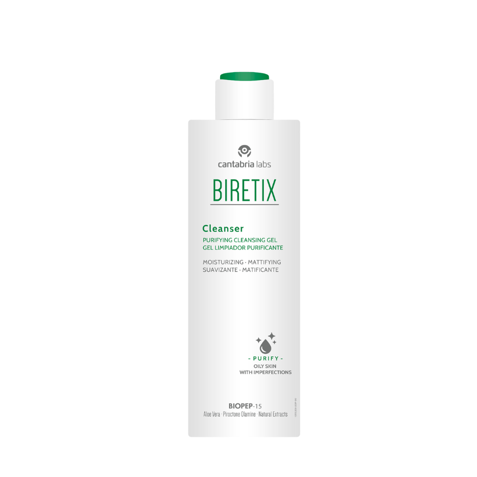 CANTABRIA Biretix Cleanser 200ml - Limpeza Profunda para Pele Oleosa e com Tendência Acneica