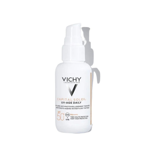 Vichy Capital Soleil UV-Age Daily Fluido com Cor SPF50+ 40ml - Proteção Solar Diária com Acabamento Uniforme